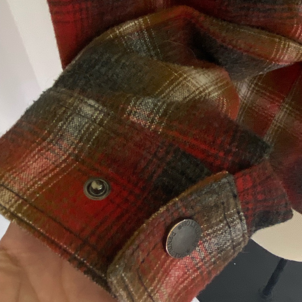 Pendleton Red and Brown Lightweight Plaid Shirt Jacket - Picture 5 of 7